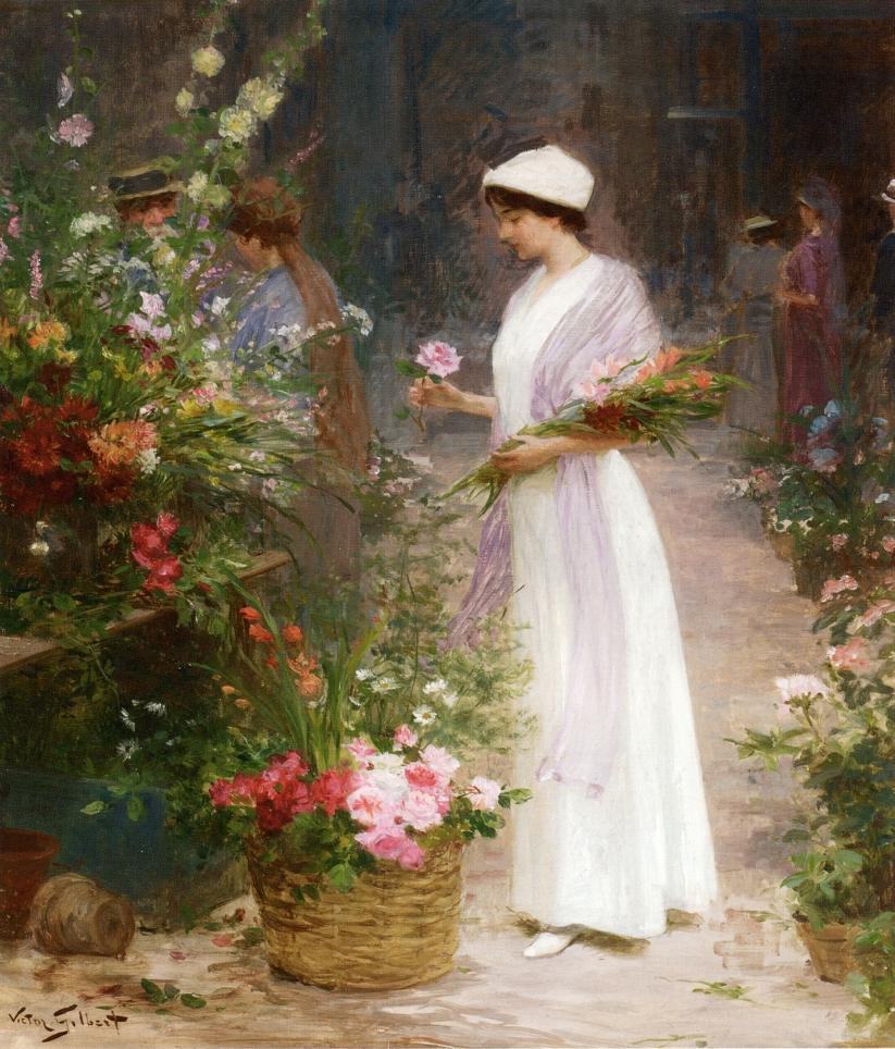 Victor Gabriel Gilbert Picking Flowers
